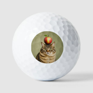 Cat Apple Golf Balls