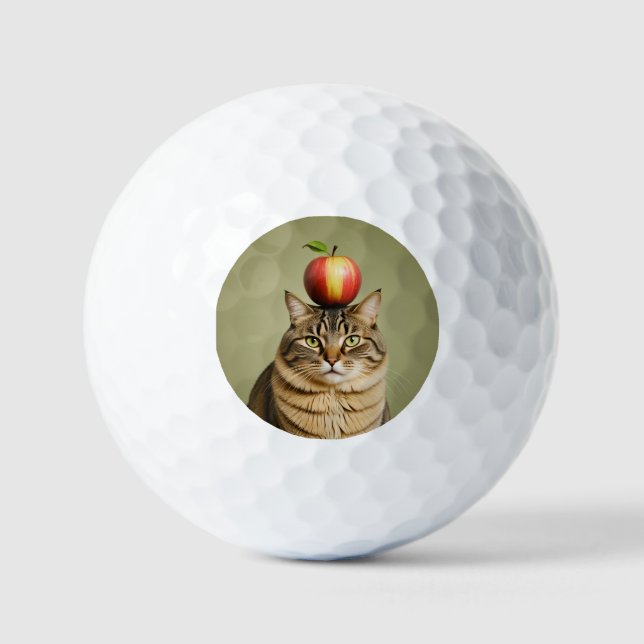 Cat Apple Golf Balls (Front)