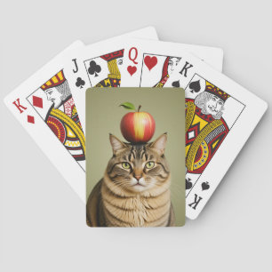 Cat Apple Playing Cards