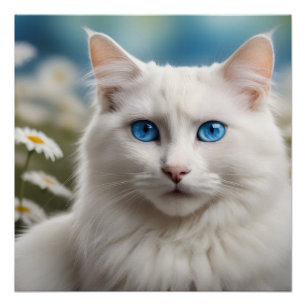 Cat Art 20" x 20", Poster Paper (Semi-Gloss)