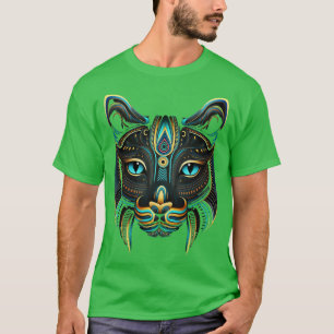 Cat Art Azteca Kitten Ancient Aztec Indigenous Des T-Shirt