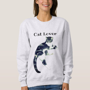 Cat Art Black and White Sweatshirt