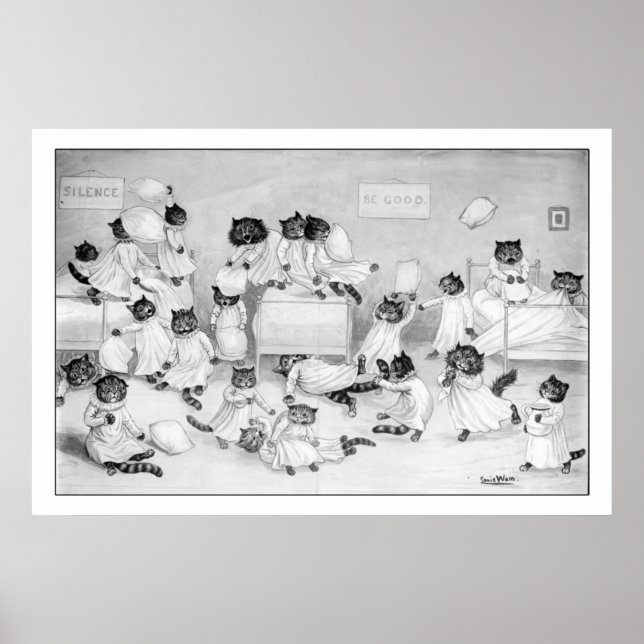 Cat Art by Louis Wain 1900 Poster (Front)