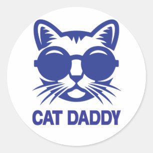 Cat Art Cat Daddy Classic Round Sticker