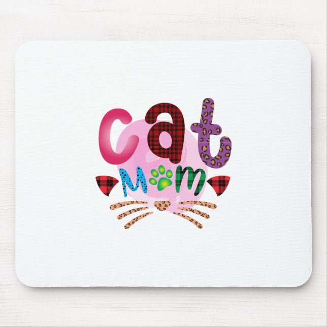Cat Art Cat Mom_2 Mouse Pad (Front)
