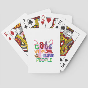 Cat Art Cats Are My Favorite People_2 Playing Cards