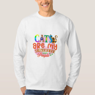 Cat Art Cats Are My Favourite People T-Shirt