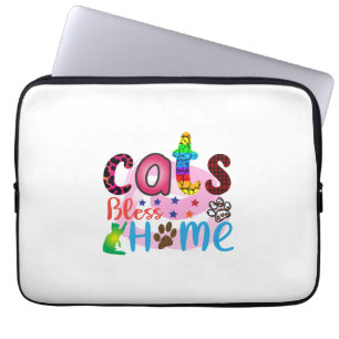 Cat Art Cats Bless Home_2 Laptop Sleeve
