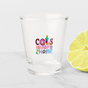 Cat Art Cats Bless Home_2 Shot Glass