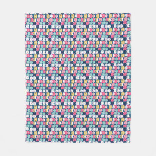 Cat Art Cute Cat Faces Fleece Blanket