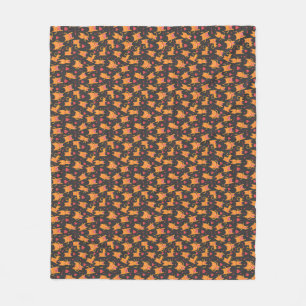 Cat Art Cute Cat Pattern Childish Fleece Blanket