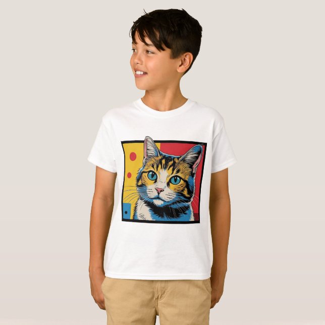 Cat art design #1 T-Shirt (Front Full)