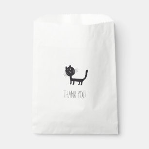 Cat Art Drawing Thank you Favour Bag