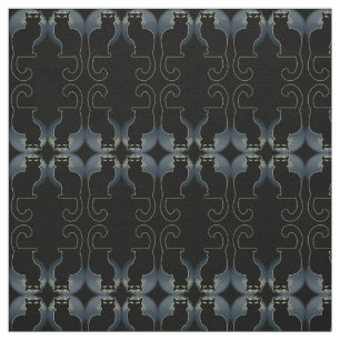 Cat Art Fabric Black Cat Fabrics Cat Lover Pattern