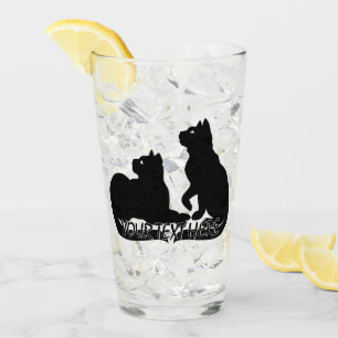 Cat Art Glasses Personalised Cat Lover Glasses