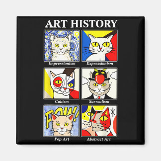 Cat Art History Funny Painting Teacher Art Lover Magnet