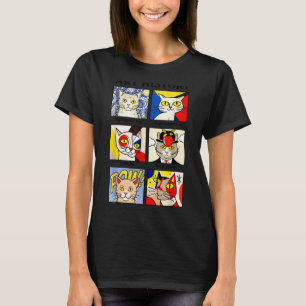 Cat Art History Funny Painting Teacher Art Lover T-Shirt