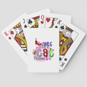 Cat Art I Am A Cat Person Playing Cards