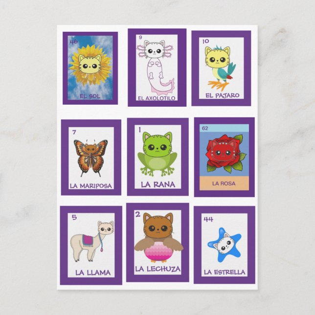 Cat Art Lottería,  Postcard (Front)