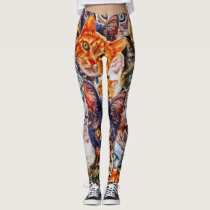 Cat Art Pattern Leggings