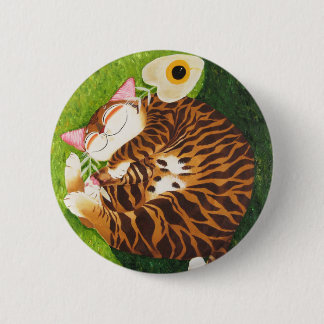 cat art- Perfect Harmony 6 Cm Round Badge
