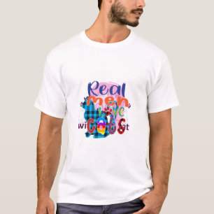 Cat Art Real Men Love Cats T-Shirt