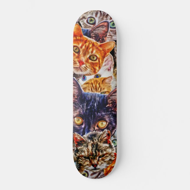 Cat Art Skateboard (Front)