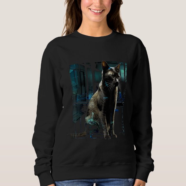 Cat Artwork  Cat Motif Animal Cat 1 Sweatshirt (Front)