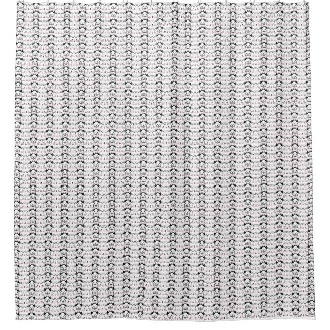 Cat Artwork | Cute Cat Pattern Seamless Background Shower Curtain (Front)