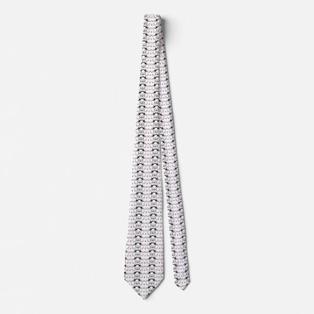 Cat Artwork | Cute Cat Pattern Seamless Background Tie (Front)