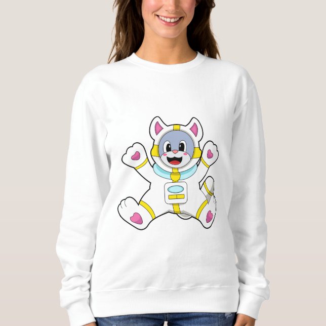 Cat as Astronaut in Costume Sweatshirt (Front)