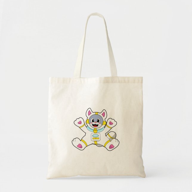 Cat as Astronaut in Costume Tote Bag (Front)