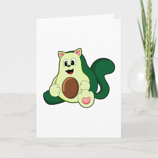 Cat as Avocado Card (Front)