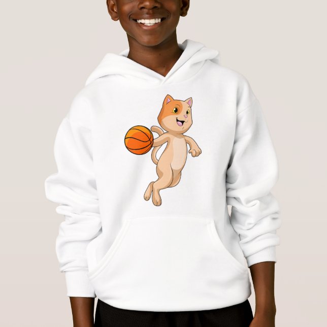 Cat as Basketball player with Basketball (Front)