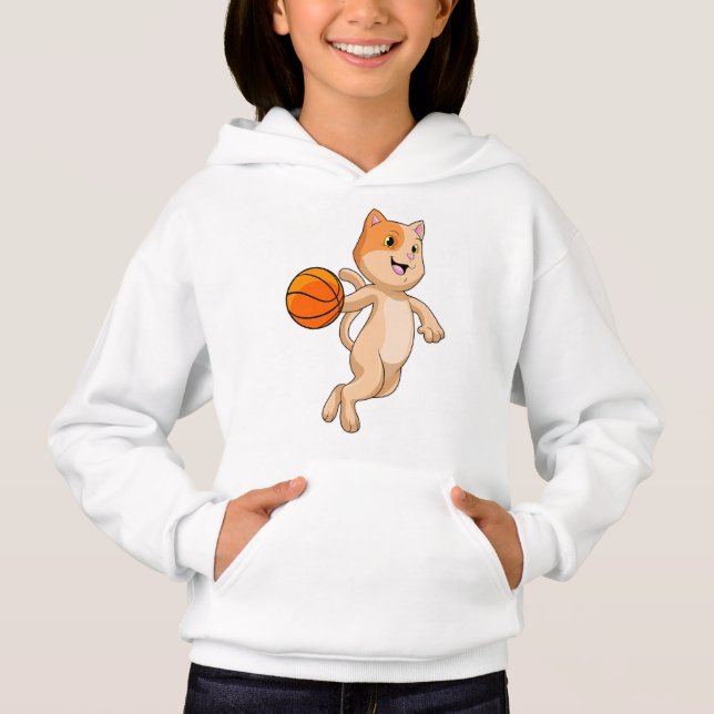 Cat as Basketball player with Basketball (Front)