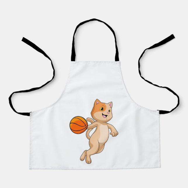Cat as Basketball player with Basketball Apron (Front)