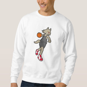 Cat as Basketball player with Basketball Sweatshirt