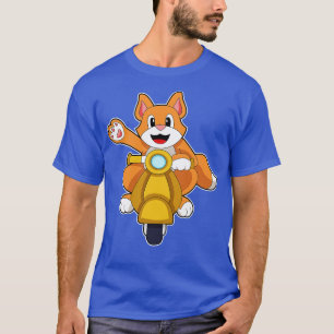 Cat as Biker with Scooter 1 T-Shirt