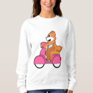 Cat as Biker with Scooter.PNG Sweatshirt