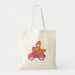 Cat as Biker with Scooter.PNG Tote Bag