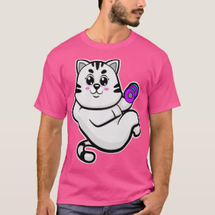 Cat as Bodybuilder with Dumbbell T-Shirt