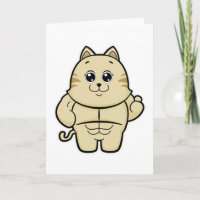 Cat as Bodybuilder with Six pack