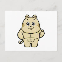 Cat as Bodybuilder with Six pack