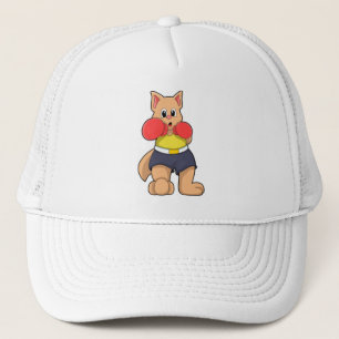 Cat as Boxer at Boxing Trucker Hat