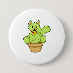 Cat as Cactus 7.5 Cm Round Badge
