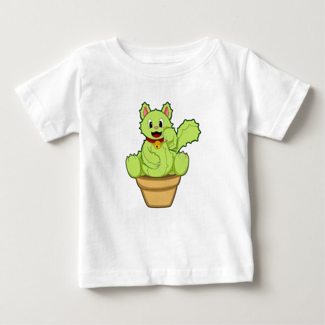 Cat as Cactus Baby T-Shirt (Front)