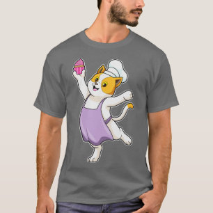Cat as Cook with Cooking apron Muffin T-Shirt