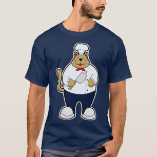 Cat as Cook with Kitchen knife T-Shirt
