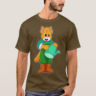 Cat as Farmer with Watering can T-Shirt