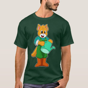 Cat as Farmer with Watering can T-Shirt